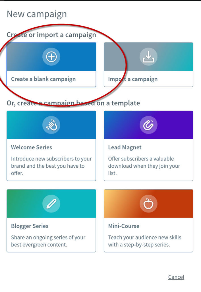 Create Your First Aweber Email Marketing Blank Campaign